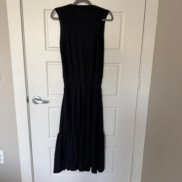 Nation ltd Barrett Dress Jet Black Pima Cotton made in Peru size Small - Picture 7 of 8